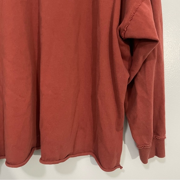 Aerie Rust Lace-Up Casual Hoodie Sweatshirt Size Large - Picture 10 of 14